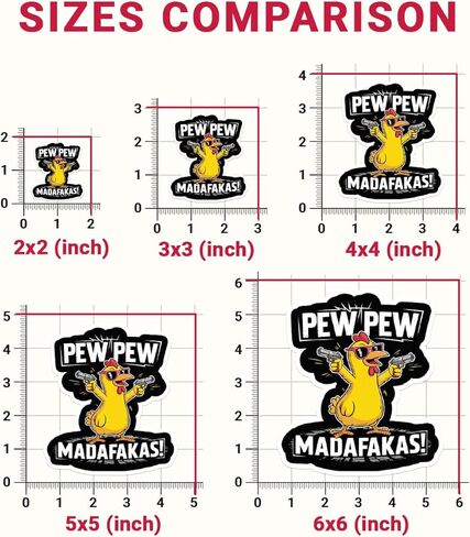 3Pcs Duck Pew Pew Madafakas Sticker Funny Ducks Lover Gift for Offensive Joke Pew Pew Madafakas Stickers Sarcastic Gamers Chicken Gun Humor Decal for Laptop Bottle Notebook Toolbox Hard Hat 3" in Saudi Arabia