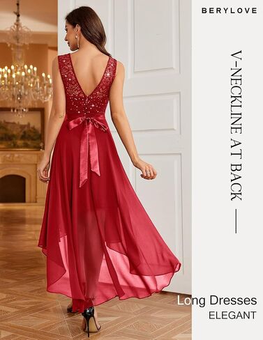 BeryLove Cocktail Prom Dresses 2025 Formal Wedding Guest Dresses Sleeveless Lace High Low Homecoming Dress in Kuwait