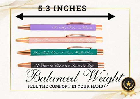 InnoBeta Sister in Christ Gifts for Women, Secret Sister Gifts for Women Christian, Ballpoint Pen Set of 4 in Saudi Arabia