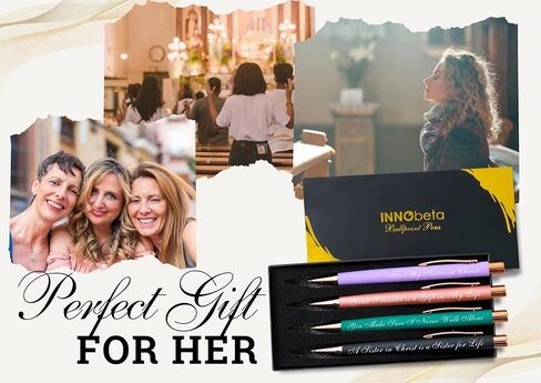 InnoBeta Sister in Christ Gifts for Women, Secret Sister Gifts for Women Christian, Ballpoint Pen Set of 4 in Saudi Arabia