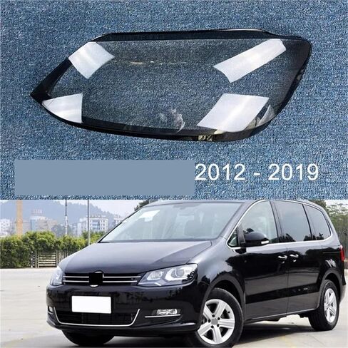 متوافق مع VW Sharan 2012-2019 غطاء المصباح الأمامي قذيفة شفافة عدسة شبكي استبدال عاكس الضوء الأصلي (يمين) in Kuwait