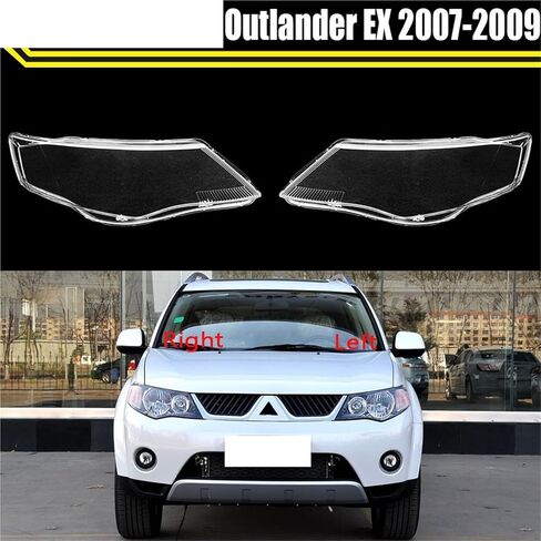 Compatible for Mitsubishi Outlander EX 2007 2008 2009 Car Headlight Cover Headlamp Glass Lens Auto Shell Cover Transparent Lampshade Caps(Original Right) in Saudi Arabia