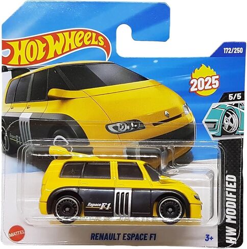 العجلات الساخنة - Renault Espace F1 - HW Modified 5/5 - HYW32 - بطاقة قصيرة - أصفر - Mattel 2025-1:64 in Saudi Arabia