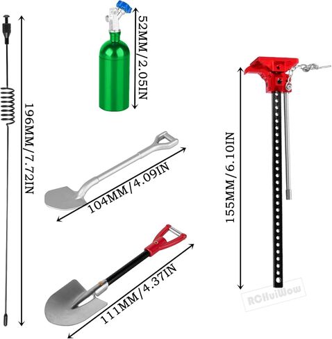 RC Crawler Simulation Decoration Upgrades Part for SCX10 TRX4 TRX6 Red cat,Shovel,Storage Bag,Antennas,Pot Bag,Monkey Pole,Oil Drum Set,Large outsourcing,ARB Bag,Suitcase,Tent,Red in Saudi Arabia