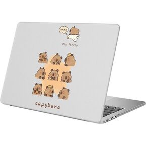 متوافق مع حافظة MacBook Air 13 بوصة M1 A2337 A2179 A1932 2022 2021 2020 2019 2018، غطاء حماية صلب غير لامع لطيف Kawaii Capybara لجهاز MacBook Air 13.3 بوصة in Kuwait