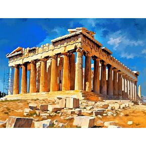Diamond Art Painting Kits for Adults Parthenon Temple on The Acropolis of Athens Greece(2) 5D DIY Round Drill Paint with Diamond Dots for Home Wall Decor 11.7 x 15.8 Inch in Kuwait