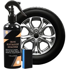 بخاخ منظف الحواف والعجلات، مزيل الصدأ والغبار الحديدي، مزيل الحديد المتغير اللون الأرجواني، منظف غبار الفرامل والصدأ لمعظم العجلات، آمن من الألومنيوم، 10 أونصة سائلة in Kuwait