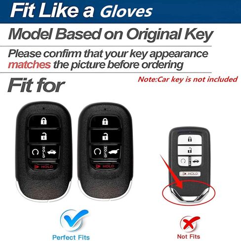 Pink Soft TPU Key Fob Cover Case Protector for Honda, Keychain, Accessories for Civic Accord HR-V Pilot CR-V 5 Buttons Smart Remote key (For Honda B) in Saudi Arabia
