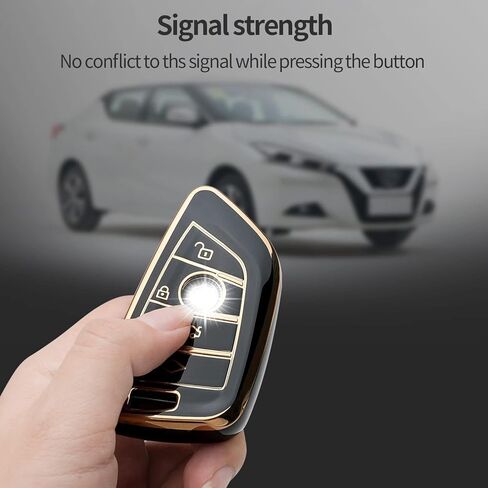 لسلسلة مفاتيح BMW Key Fob Cover مناسبة لـ 2 5 6 7 Series X1 X2 X3 X5 X6 حافظة مفتاح ذكي (أبيض عاجي) in Kuwait