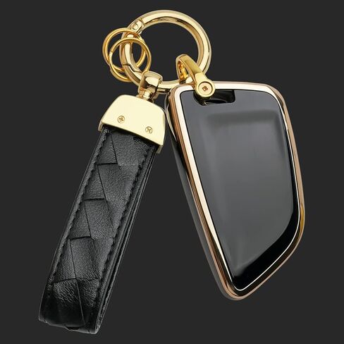 لسلسلة مفاتيح BMW Key Fob Cover مناسبة لـ 2 5 6 7 Series X1 X2 X3 X5 X6 حافظة مفتاح ذكي (أبيض عاجي) in Kuwait
