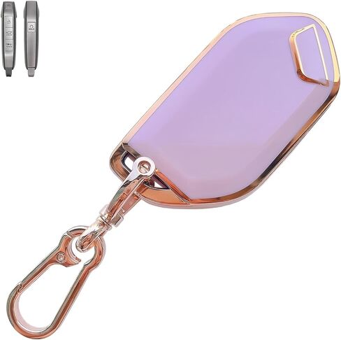Pink Soft TPU Key Fob Cover Case Protector for Honda, Keychain, Accessories for Civic Accord HR-V Pilot CR-V 5 Buttons Smart Remote key (For Honda B) in Saudi Arabia