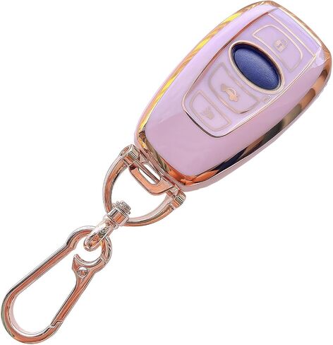 Pink Soft TPU Key Fob Cover Case Protector for Honda, Keychain, Accessories for Civic Accord HR-V Pilot CR-V 5 Buttons Smart Remote key (For Honda B) in Saudi Arabia