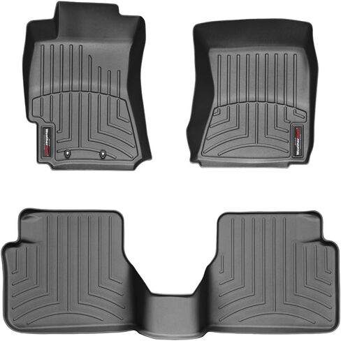 بطانات أرضية مخصصة من Weathertech لسيارة Subaru Forester - الصف الأول والثاني (441881-441662)، أسود in Kuwait