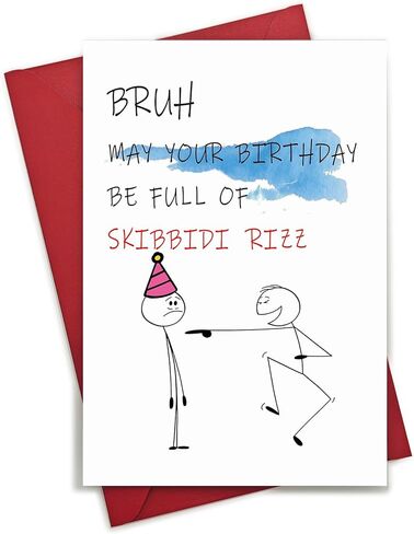 Funny Birthday Cards for Brother, Humorous Birthday Card for Women, Men, Sister, Brother, Mom & Dad, Funny Bday Gift Decor for Bestie, Husband, Wife, Boyfriend & Girlfriend in Saudi Arabia