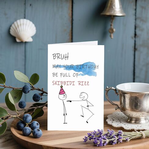 Funny Birthday Cards for Brother, Humorous Birthday Card for Women, Men, Sister, Brother, Mom & Dad, Funny Bday Gift Decor for Bestie, Husband, Wife, Boyfriend & Girlfriend in Saudi Arabia