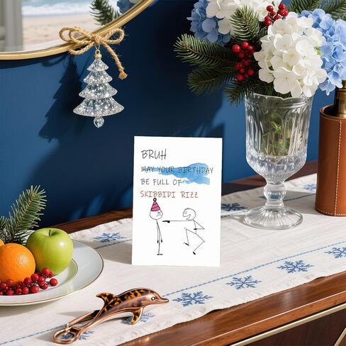 Funny Birthday Cards for Brother, Humorous Birthday Card for Women, Men, Sister, Brother, Mom & Dad, Funny Bday Gift Decor for Bestie, Husband, Wife, Boyfriend & Girlfriend in Saudi Arabia