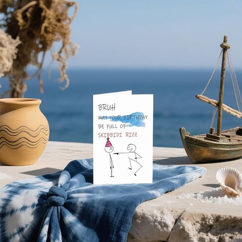 Funny Birthday Cards for Brother, Humorous Birthday Card for Women, Men, Sister, Brother, Mom & Dad, Funny Bday Gift Decor for Bestie, Husband, Wife, Boyfriend & Girlfriend in Saudi Arabia