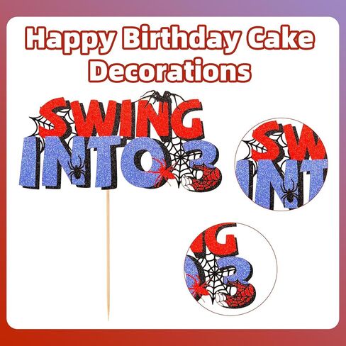 غلاف كعكة عيد الميلاد الكرتوني العنكبوت، ديكور كعكة على شكل شبكة عنكبوت لتزيين حفلات أعياد ميلاد الأطفال (3) in Saudi Arabia