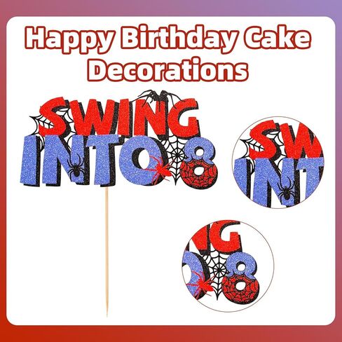 غلاف كعكة عيد الميلاد الكرتوني العنكبوت، ديكور كعكة على شكل شبكة عنكبوت لتزيين حفلات أعياد ميلاد الأطفال (3) in Saudi Arabia