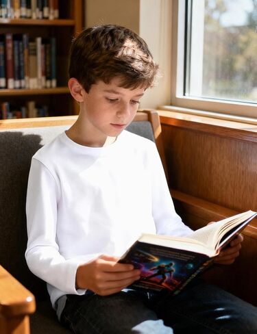 3 Pack Boys Long Sleeve Shirts Girls Cotton Crewneck T-Shirts Kids Basic Soft Long Sleeve Tees Top 5-13 Years in Kuwait