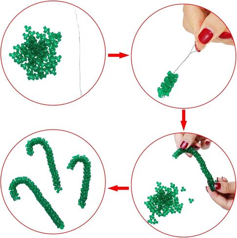 1500 Pieces Christmas Tri Beads Green Plastic Transparent Tri Beads Christmas Tree Decoration for DIY Craft, 10 mm in Saudi Arabia
