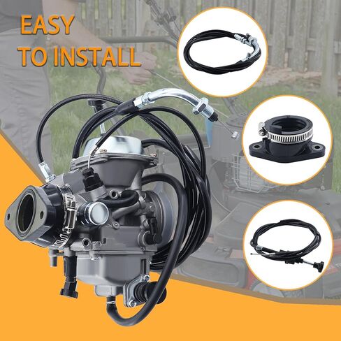 TRX350 المكربن ​​Carb Kit لـ Rancher 350 TRX350 فورمان 400 450 ATV 4 ويلر رباعية مع خنق كابل خنق فلتر زيت الهواء in Saudi Arabia