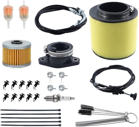 TRX350 المكربن ​​Carb Kit لـ Rancher 350 TRX350 فورمان 400 450 ATV 4 ويلر رباعية مع خنق كابل خنق فلتر زيت الهواء in Saudi Arabia