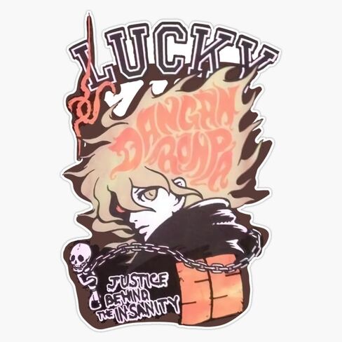 Danganronpa 2: Ultimate Lucky Nagito Komaeda Orange (Danganronpa 2: Goodbye Despair) Sticker Bumper Sticker Vinyl Decal 5" in Saudi Arabia