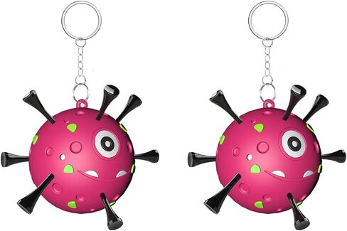 Golf Tee Holder, ACCTOLF Portable Golf Ball Tees Holder with Novelty Keychain Accessory for Golf Club Bag, Golf Gift Accessories for Golfer Men Women, Fits 3 1/4, 2 3/4, 1 1/2 Tees in Saudi Arabia
