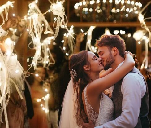48 قطعة من مستلزمات الزفاف التي يتم إرسالها، شرائط الزفاف تضيء عصا الشريط الجنية البيضاء المتوهجة مع أجراس للاستقبال وأعياد الميلاد وحفلات الزفاف الداكنة وخروج الكنيسة in Kuwait