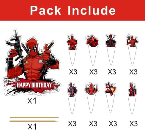 25 قطعة من زينة كعكة حمام السباحة مع 24 قطعة من أغطية الكب كيك، قطعة واحدة من أعلى الكعك لمستلزمات حفلات أعياد الميلاد للأطفال in Kuwait