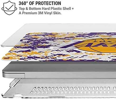 Skinit Case + Skin Compatible with MacBook Air 13in (2020) - Officially Licensed NBA Los Angeles Lakers Digi Camo Design in Saudi Arabia