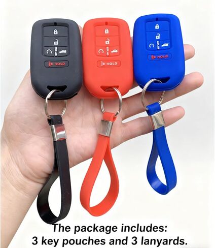Silicone Key Fob Cover for Honda Accord Civic CR-V CRV Pilot Passport Insight EX EX-L Touring | Car Accessory | Key Protection Case in Saudi Arabia