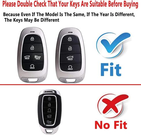 حافظة غطاء Key Fob متوافقة مع ملحقات سيارة Hyundai Sonata Santa fe Tucson Nexo (أرجواني، 5 أزرار) in Kuwait