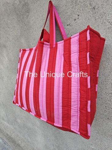 Quilted Bag for Women | Large Beach Tote Bag | Shoulder Handbag | Large Shopping Bag | Gift for Her in Saudi Arabia