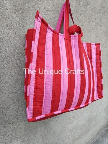 Quilted Bag for Women | Large Beach Tote Bag | Shoulder Handbag | Large Shopping Bag | Gift for Her in Saudi Arabia