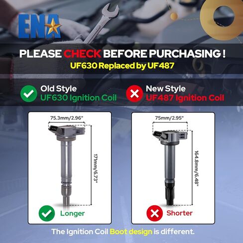 ENA Set of 4 Ignition Coil Pack 2.5L 2.7L L4 2009 2010 2011 2012 2013 2014 2015 Compatible with Toyota Lexus Scion Highlander RAV4 Camry Avalon Sienna tc ES300H IS250 Coils for UF507 C1596 9091902250 in Saudi Arabia
