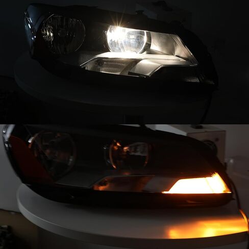 استبدال مجموعة المصابيح الأمامية SOCKIR Halogen 6 Pin لـ 2012-2015 Volkswagen Passat OE استبدال المصابيح الأمامية للسائق والمصابيح الأمامية الجانبية للركاب (مجموعة من 2) in Kuwait