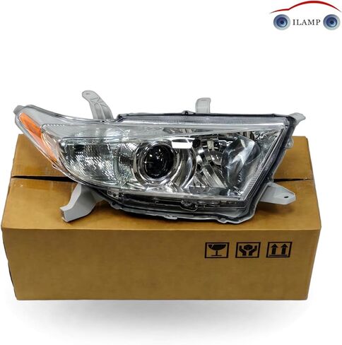 Halogen Headlight Fit For 2014 2015 2016 Highlander Headlamp Assembly Replacement (Left Driver) LH 81150-0E180 HD15A01L in Saudi Arabia