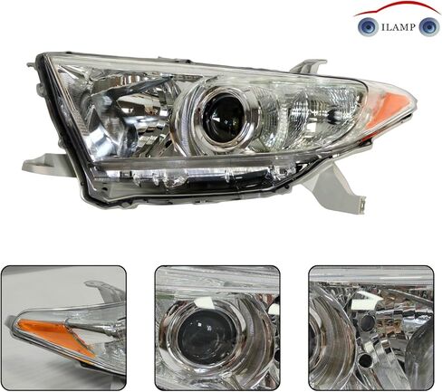 Halogen Headlight Fit For 2014 2015 2016 Highlander Headlamp Assembly Replacement (Left Driver) LH 81150-0E180 HD15A01L in Saudi Arabia