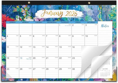 2025 Calendar - Wall Calendar 2025 from Jan.2025 - Dec.2025, 14.8" x 11.6", 2025 Hanging Calendar with Twin-Wire Binding, Blank Block, Julian Dates, Hanging Loop, Holiday Reminder, Thick Paper in Kuwait