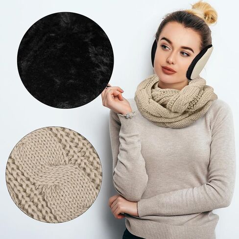 Aneco مجموعات الشتاء الدافئة وشاح محبوك قبعة صغيرة قفازات شاشة تعمل باللمس وشتاء الأذن أكثر دفئا للرجال والنساء in Kuwait