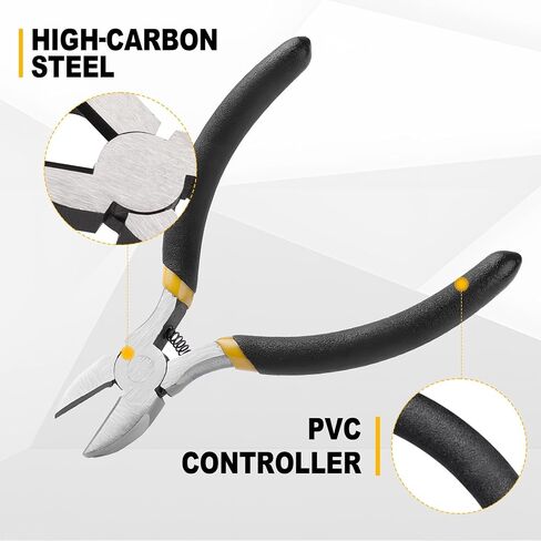 5 Inch Precision Diagonal Cutting Pliers, Wire Cutters Diagonal Side Cutters, Small Wire Flush Cutters Spring Loaded Wire Snips for Jewelry Making Cutting Plastic Cable Ties in Saudi Arabia