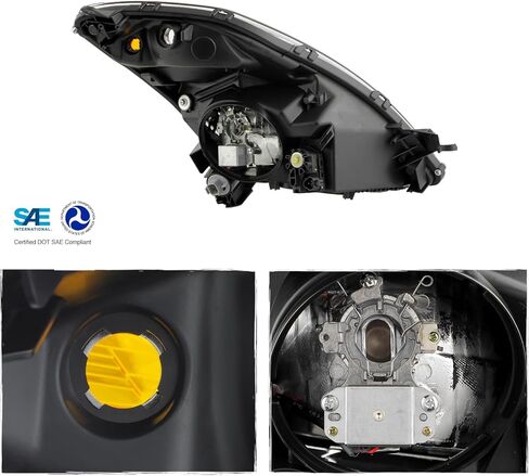 AKKON - يناسب 2006-2009 Toyota Prius [نوع زينون/HID] مصابيح أمامية من الكروم زوج من المصابيح الأمامية للسائق الأيسر + الركاب الأيمن 07 08 in Kuwait