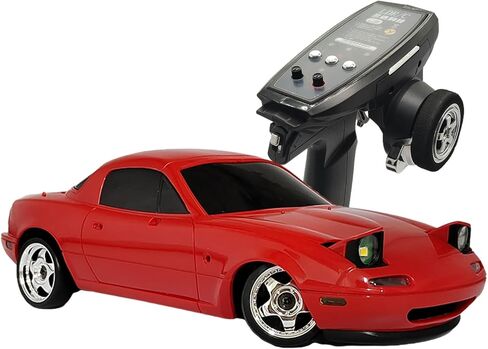 سيارة الانجراف Skymaker LD1804 RC بمقياس 1/18 مازدا مياتا MX-5 سيارة الانجراف الحمراء بجهاز التحكم عن بعد مع سيارة جيروسكوبية حمراء هوبي RC للبالغين 2.4 جيجا هرتز RWD الانجراف in Kuwait