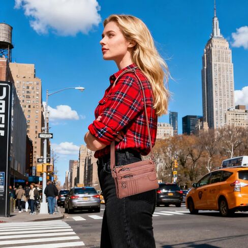 MINICAT جيوب ثلاثية جيوب صغيرة عبر الجسم محفظة الهاتف الخليوي حقائب الكتف للنساء in Kuwait