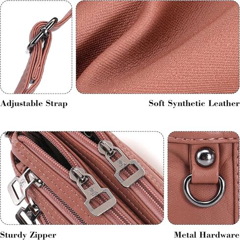 MINICAT جيوب ثلاثية جيوب صغيرة عبر الجسم محفظة الهاتف الخليوي حقائب الكتف للنساء in Kuwait