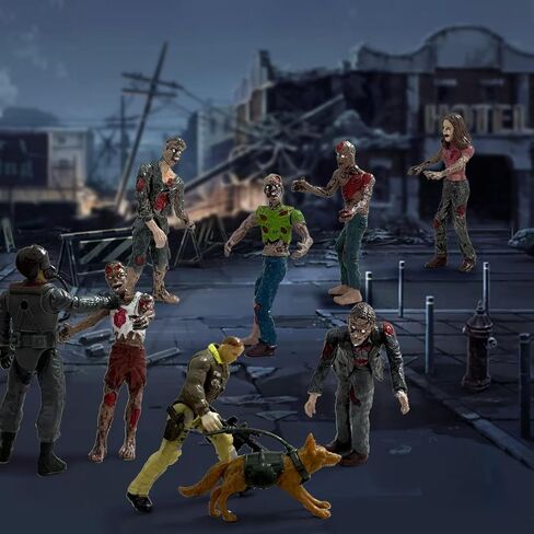 Army Men Soldiers Toy Action Figures,14 PCS Military Playset Include Army Men Set with Weapon Accessories, Zombie Figure Toys, 2 Police Dog Figures, Military Toy for Kids Boys 4-7 in Saudi Arabia