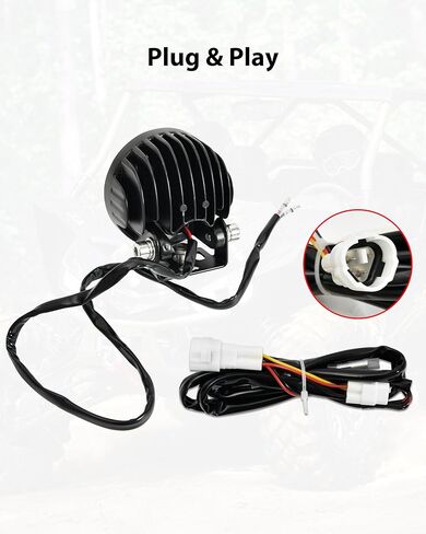 SAUTVS A-Pillar LED Pod Lights for Yamaha YXZ1000R 2019-2025 Accessories, Auxiliary Lights with Mounting Bracket & Wiring Harness, Plug and Play (2PCS) in Saudi Arabia
