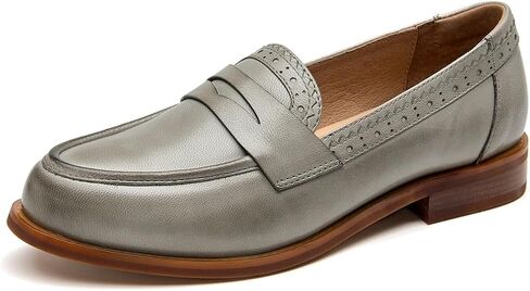 BEAU TODAY Penny Loafers for Women, Leather Loafers Women, Comfortable Slip-on Loafers for Women, Dressy Loafer Flats Casual Business Office Work Shoes in Kuwait
